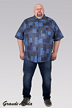 Рубашка мужская А 125 большого размера